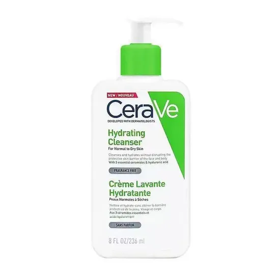 Crema espumosa limpiadora facial Cerave de 473 ml